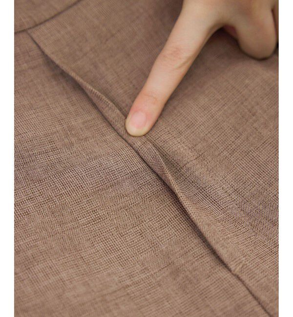 Rope&rsquo;Picnic「メランジドビーチェックパンツ/セットアップ対応・防シワ・接触冷感」|スラックス|