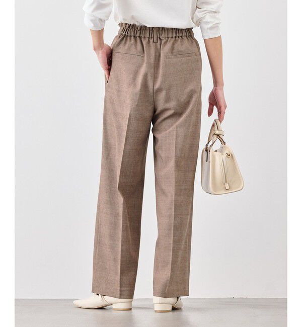 Rope&rsquo;Picnic「メランジドビーチェックパンツ/セットアップ対応・防シワ・接触冷感」|スラックス|