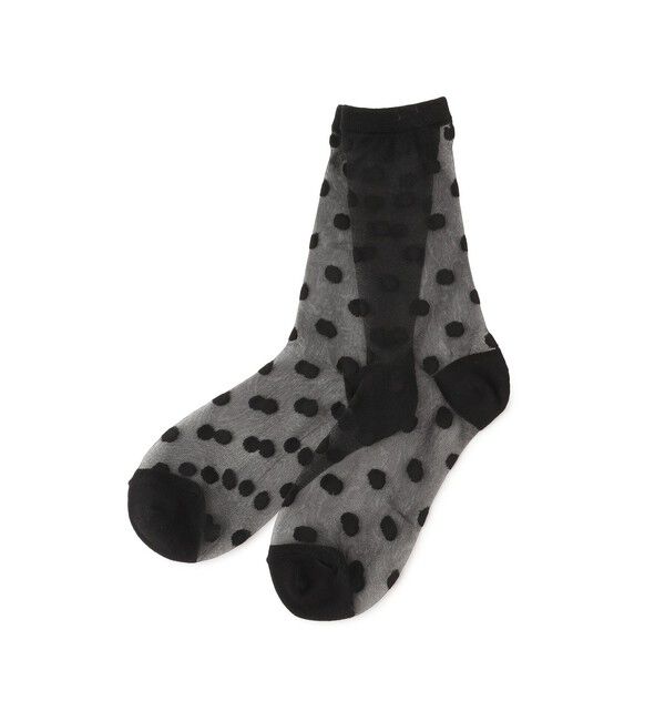 ROPE PICNIC PASSAGE「ドット柄シースルーソックス」|ソックス|