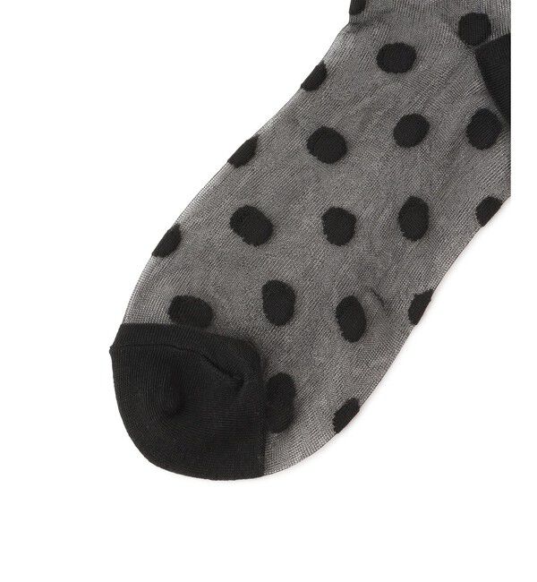 ROPE PICNIC PASSAGE「ドット柄シースルーソックス」|ソックス|