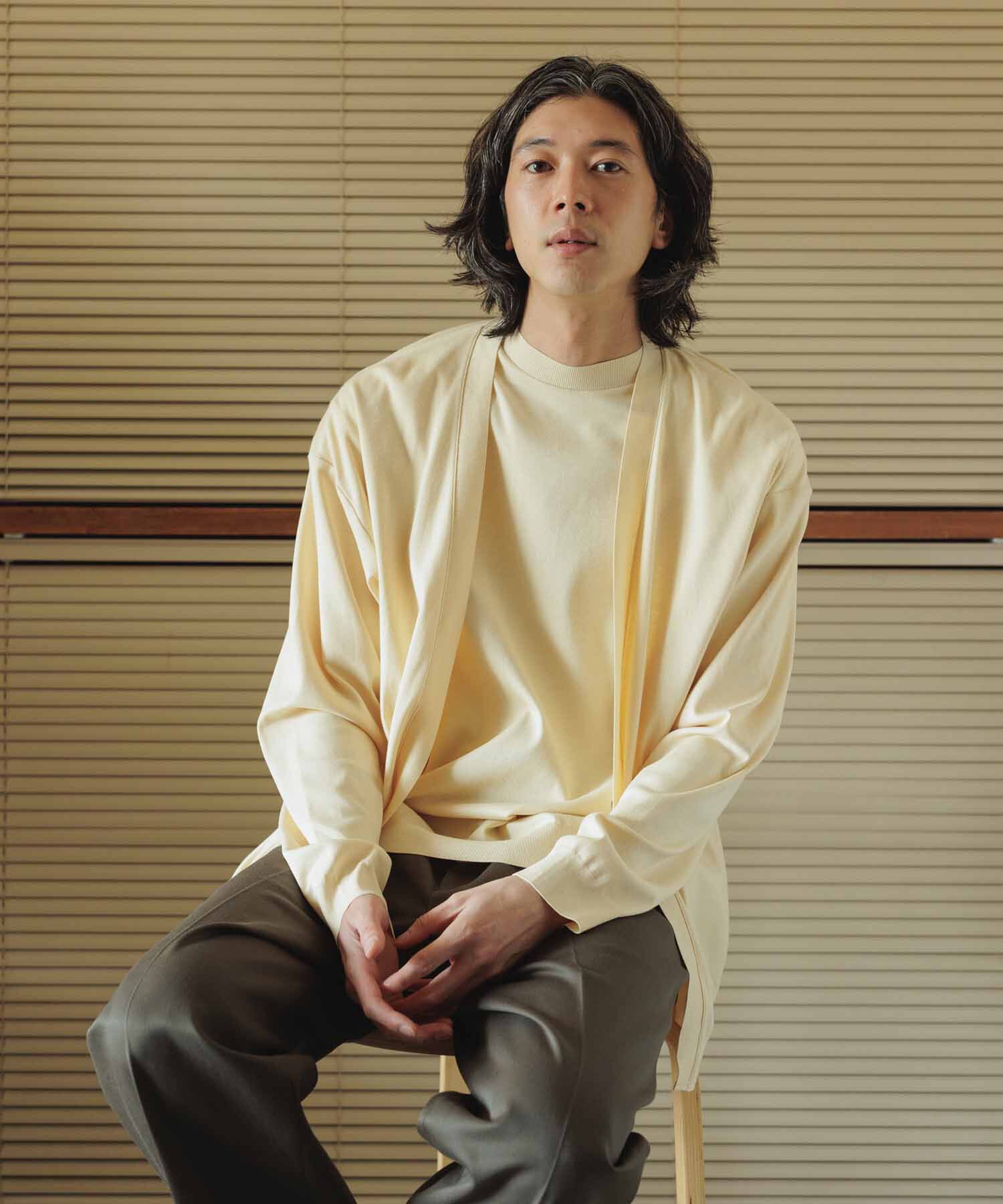 ADAM ET ROPE'「【2点セット】セーターマシーン カーディガン＆半袖T/アンサンブル」|カーディガン|