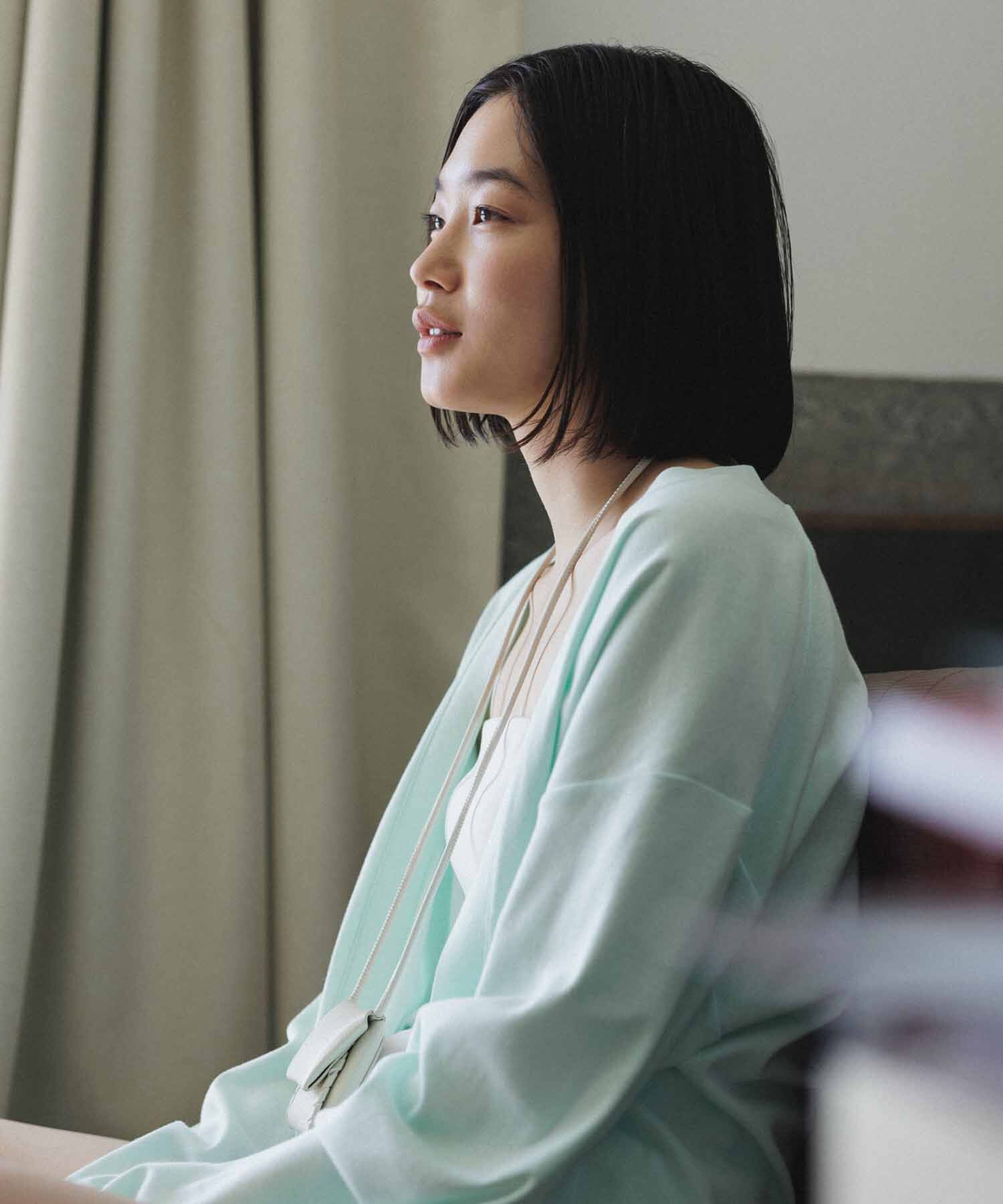 ADAM ET ROPE'「【2点セット】セーターマシーン カーディガン＆半袖T/アンサンブル」|カーディガン|