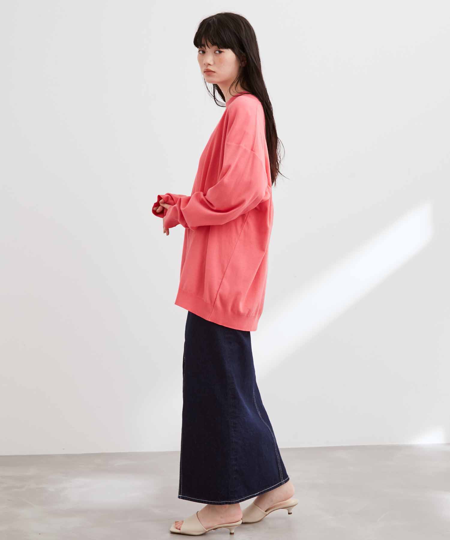 ADAM ET ROPE'「【2点セット】セーターマシーン カーディガン＆半袖T/アンサンブル」|カーディガン|