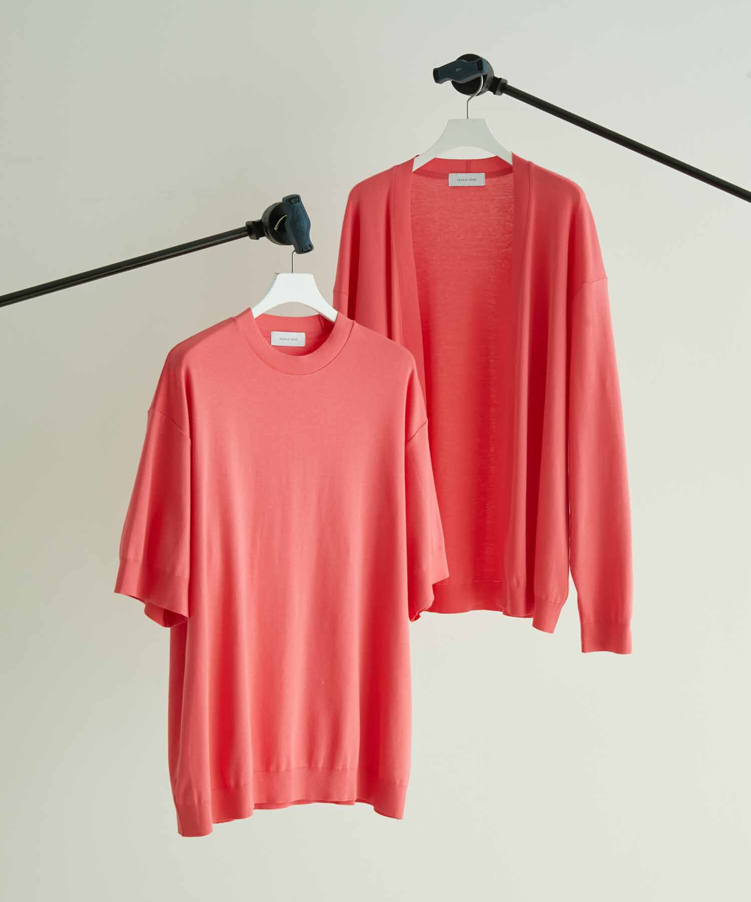 ADAM ET ROPE'「【2点セット】セーターマシーン カーディガン＆半袖T/アンサンブル」|カーディガン|