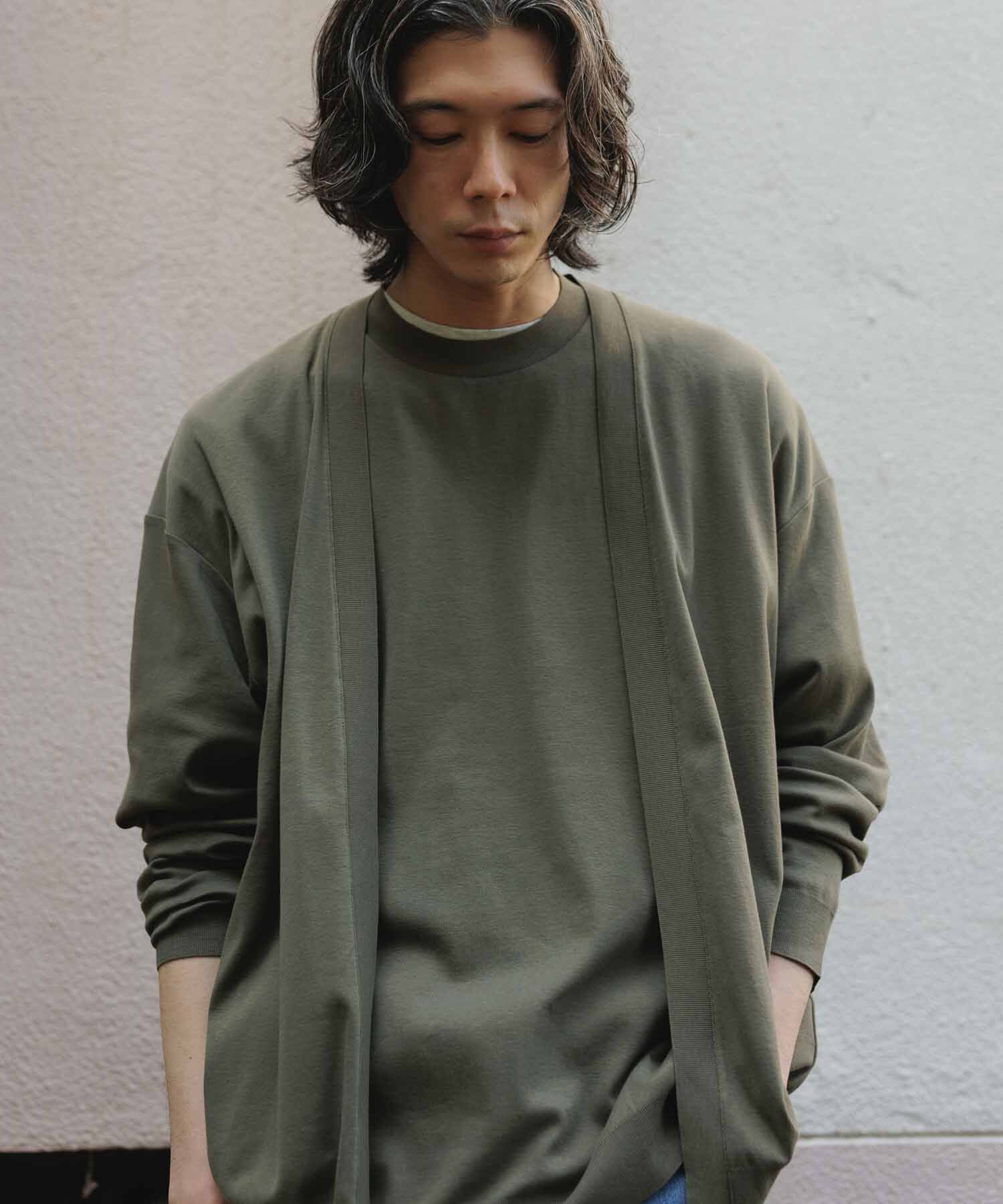 ADAM ET ROPE'「【2点セット】セーターマシーン カーディガン＆半袖T/アンサンブル」|カーディガン|