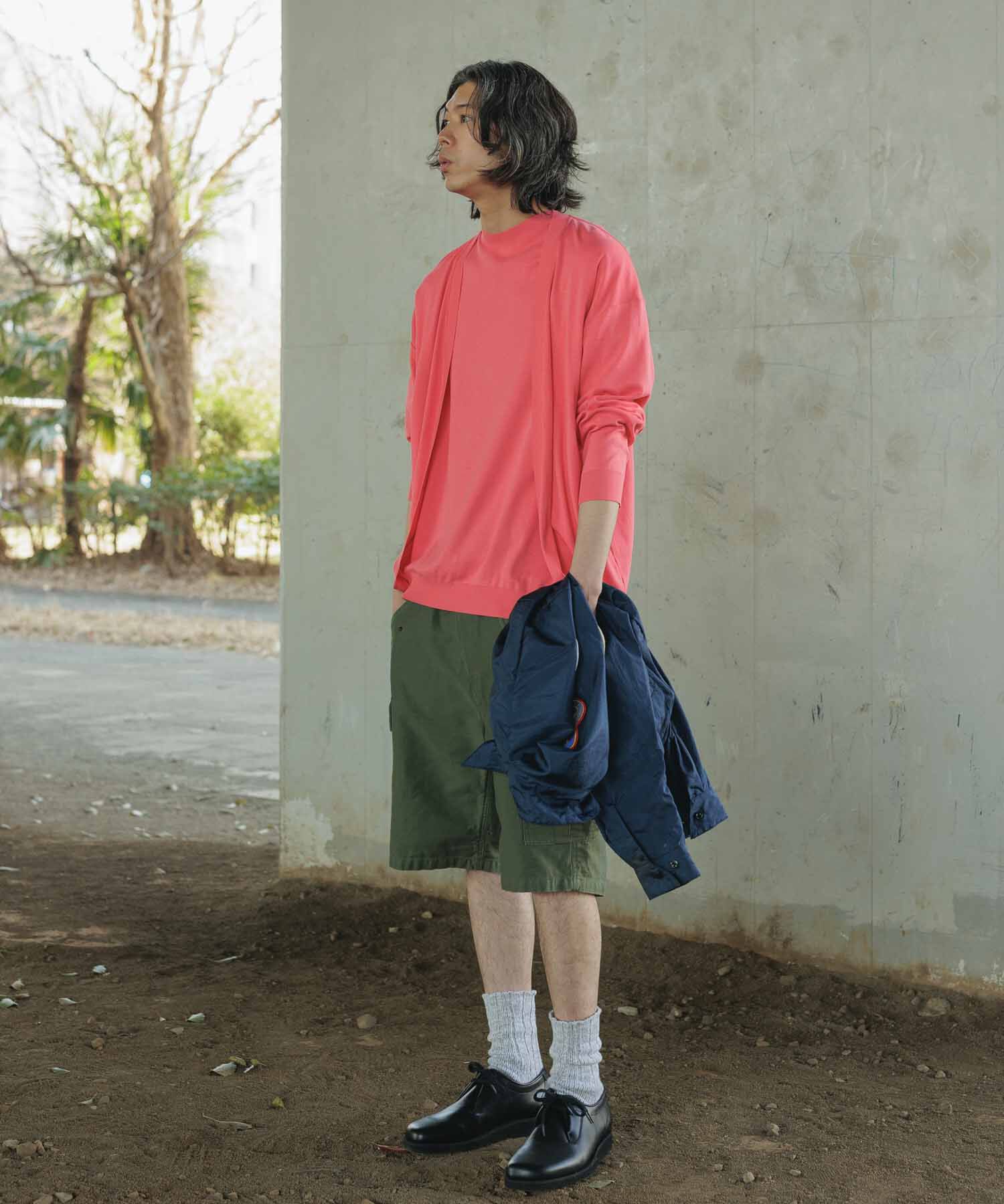 ADAM ET ROPE'「【2点セット】セーターマシーン カーディガン＆半袖T/アンサンブル」|カーディガン|レッド系(61)