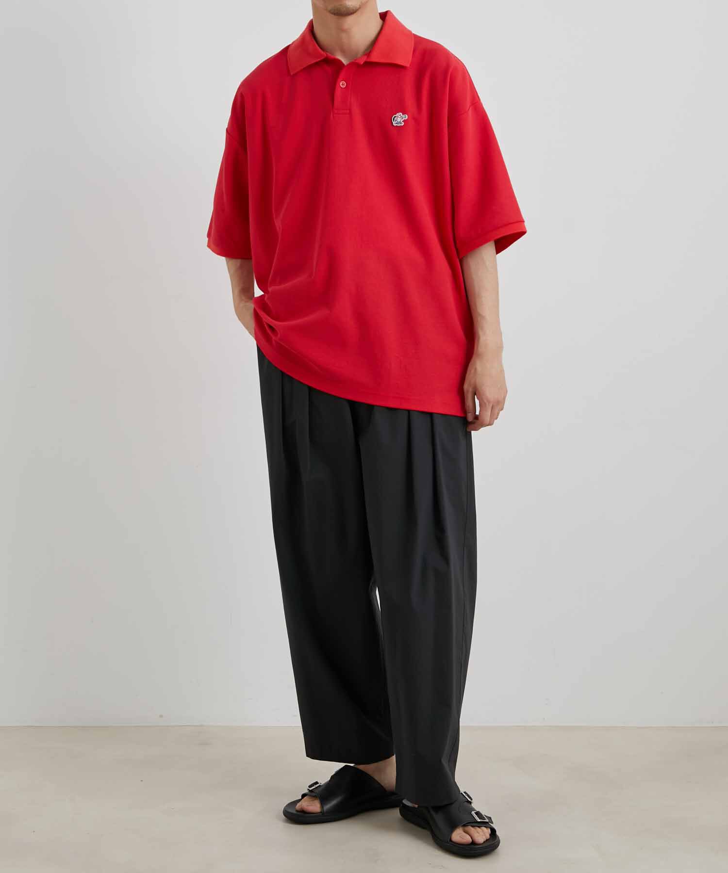 ADAM ET ROPE'「【WEB限定】LOGAN/ローガン 別注 ワンポイント刺繍 ビッグシルエット カノコ ポロシャツ」|シャツ・ブラウス|