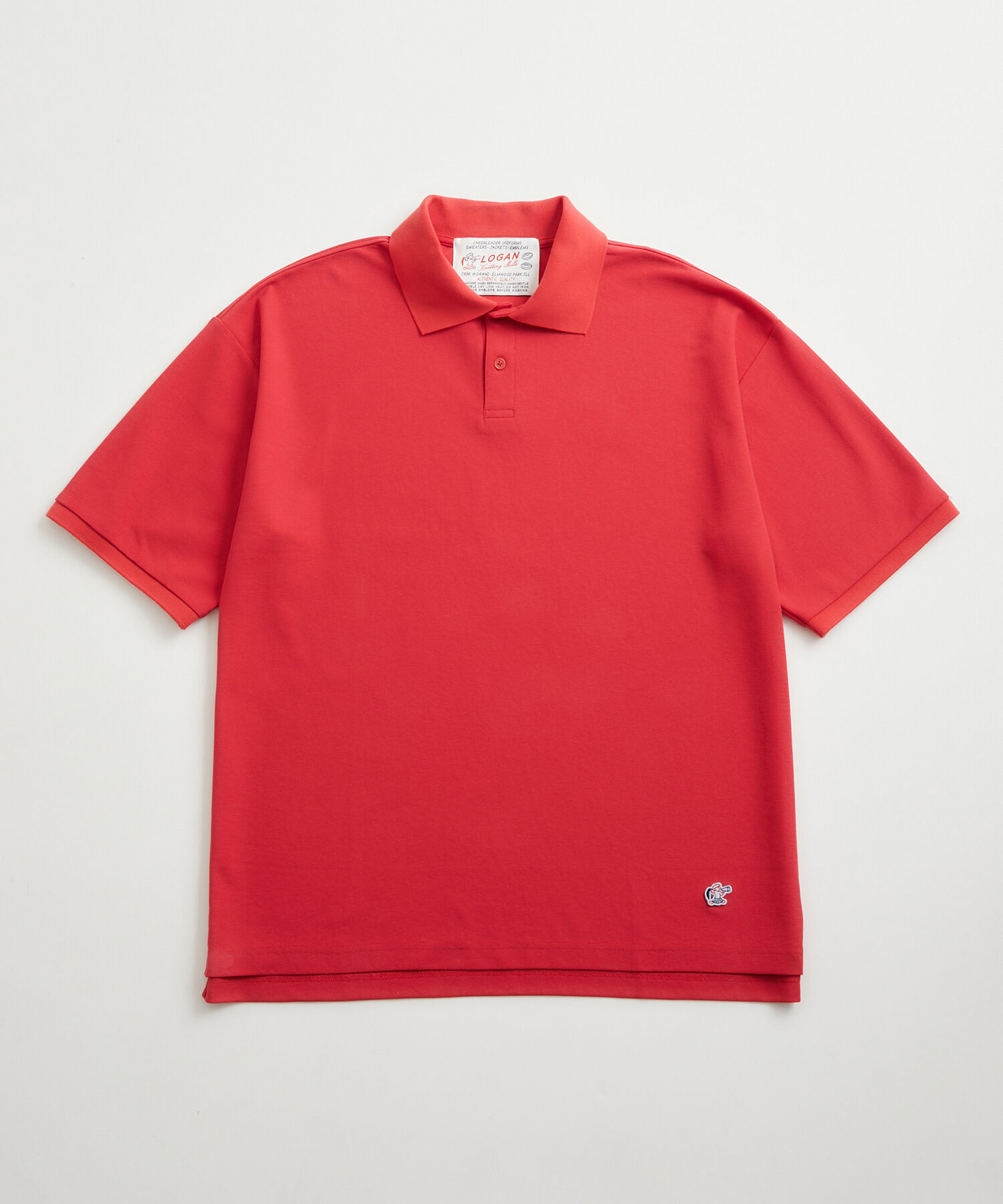 ADAM ET ROPE'「【WEB限定】LOGAN/ローガン 別注 ワンポイント刺繍 ビッグシルエット カノコ ポロシャツ」|シャツ・ブラウス|