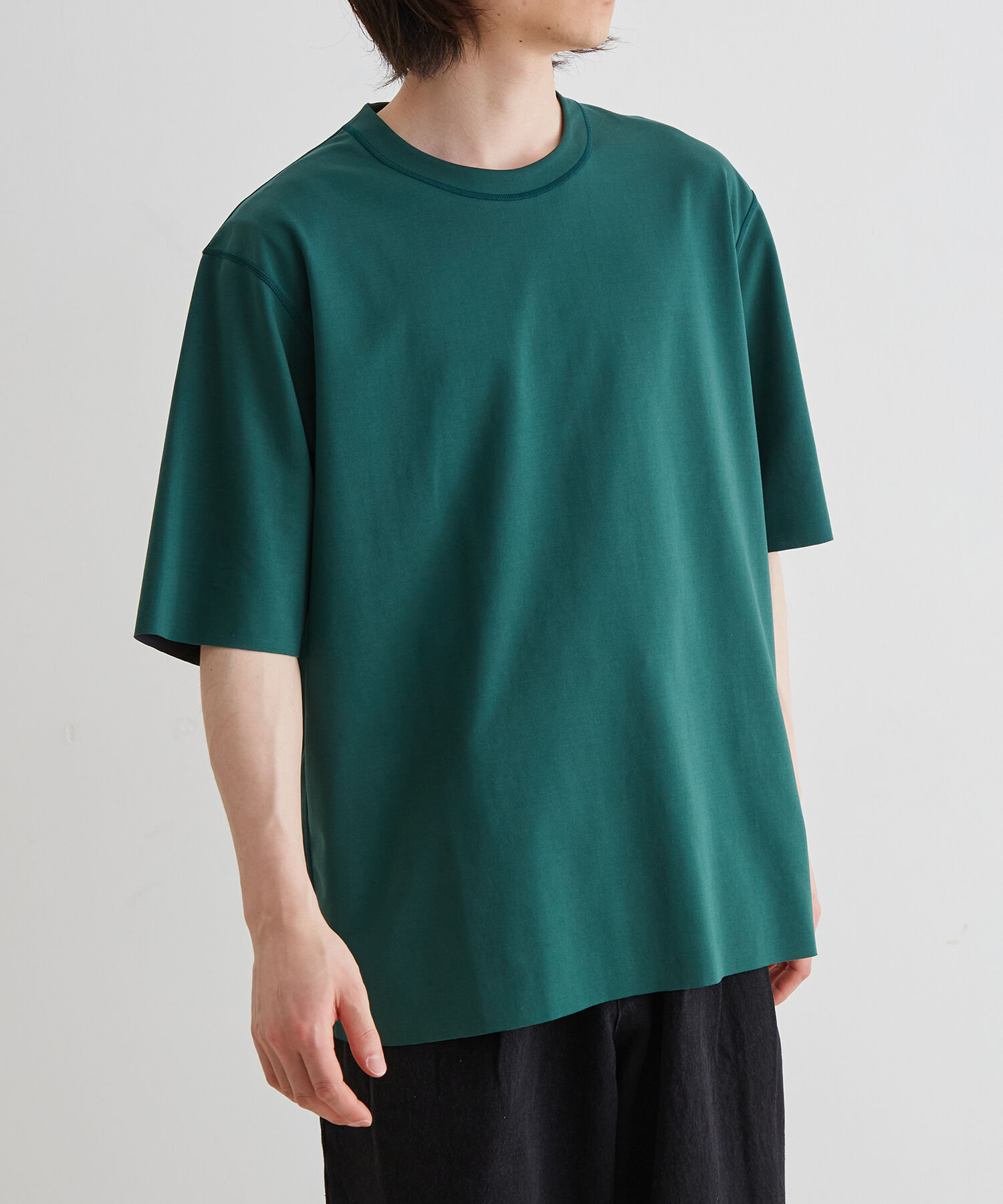 ADAM ET ROPE'「ハイゲージ シャンブレー リバーシブル Tシャツ」|Tシャツ・カットソー|