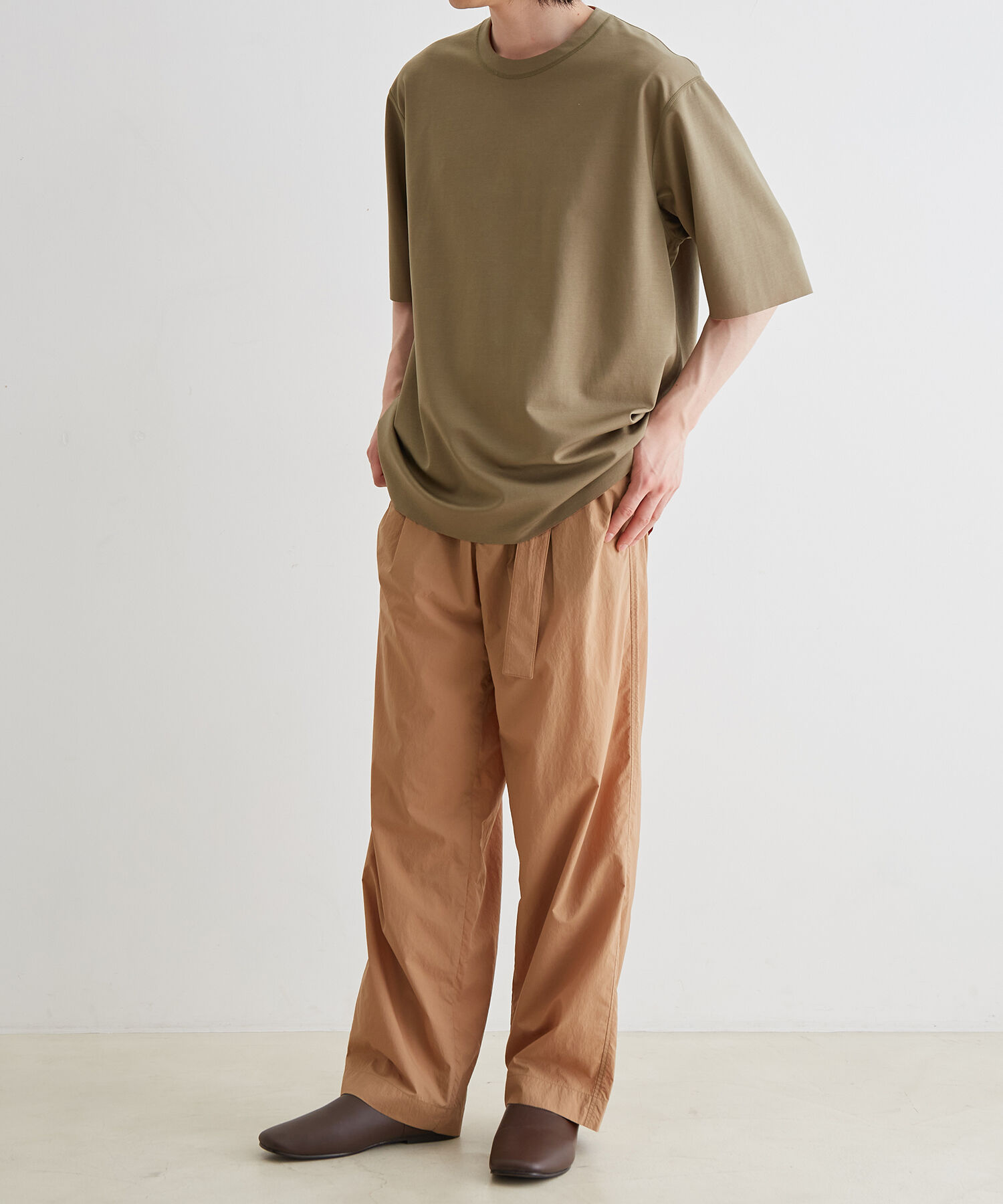 ADAM ET ROPE'「ハイゲージ シャンブレー リバーシブル Tシャツ」|Tシャツ・カットソー|