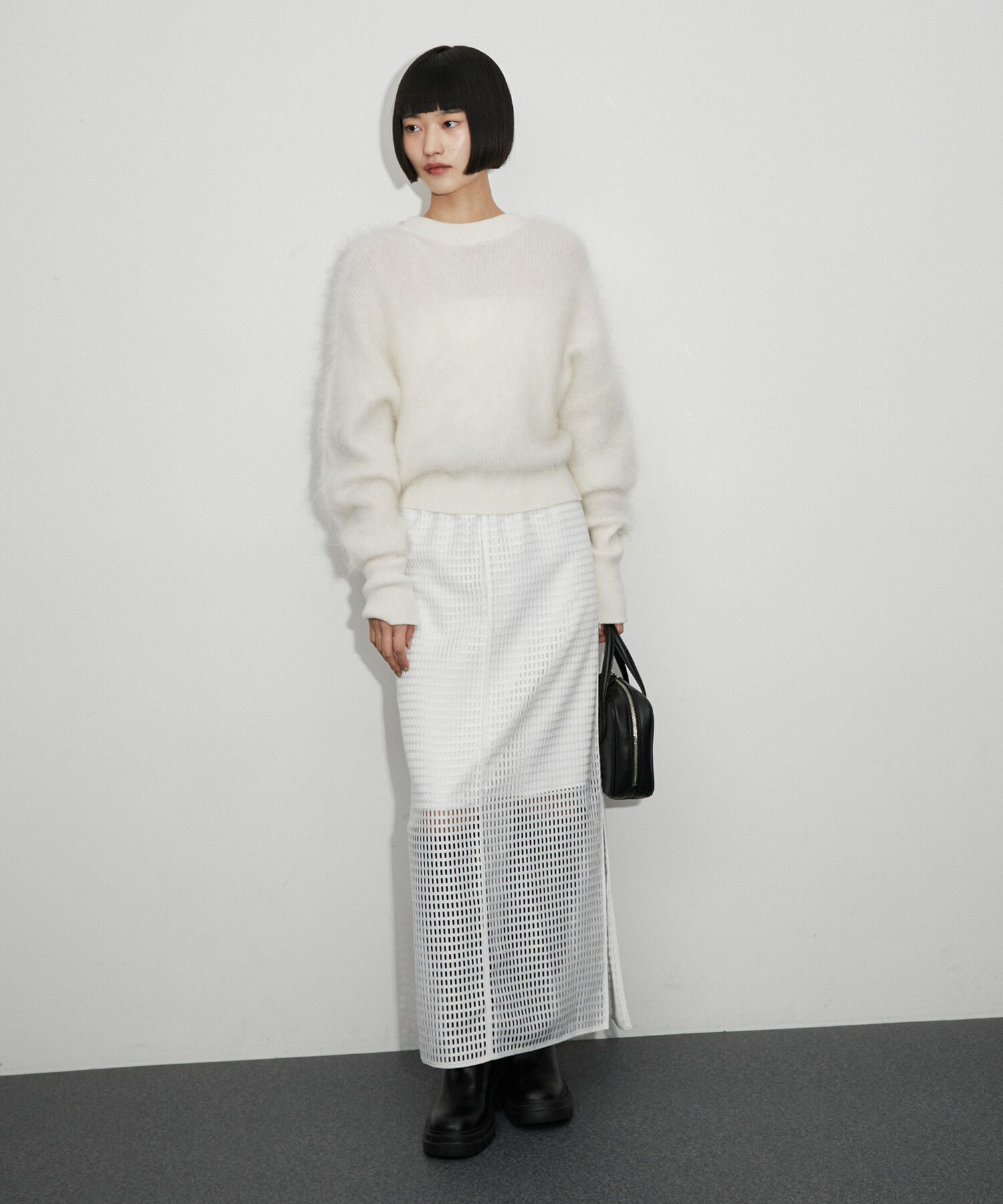 ADAM ET ROPE'「【セットアップ対応】メッシュレーススカート」|スカート|