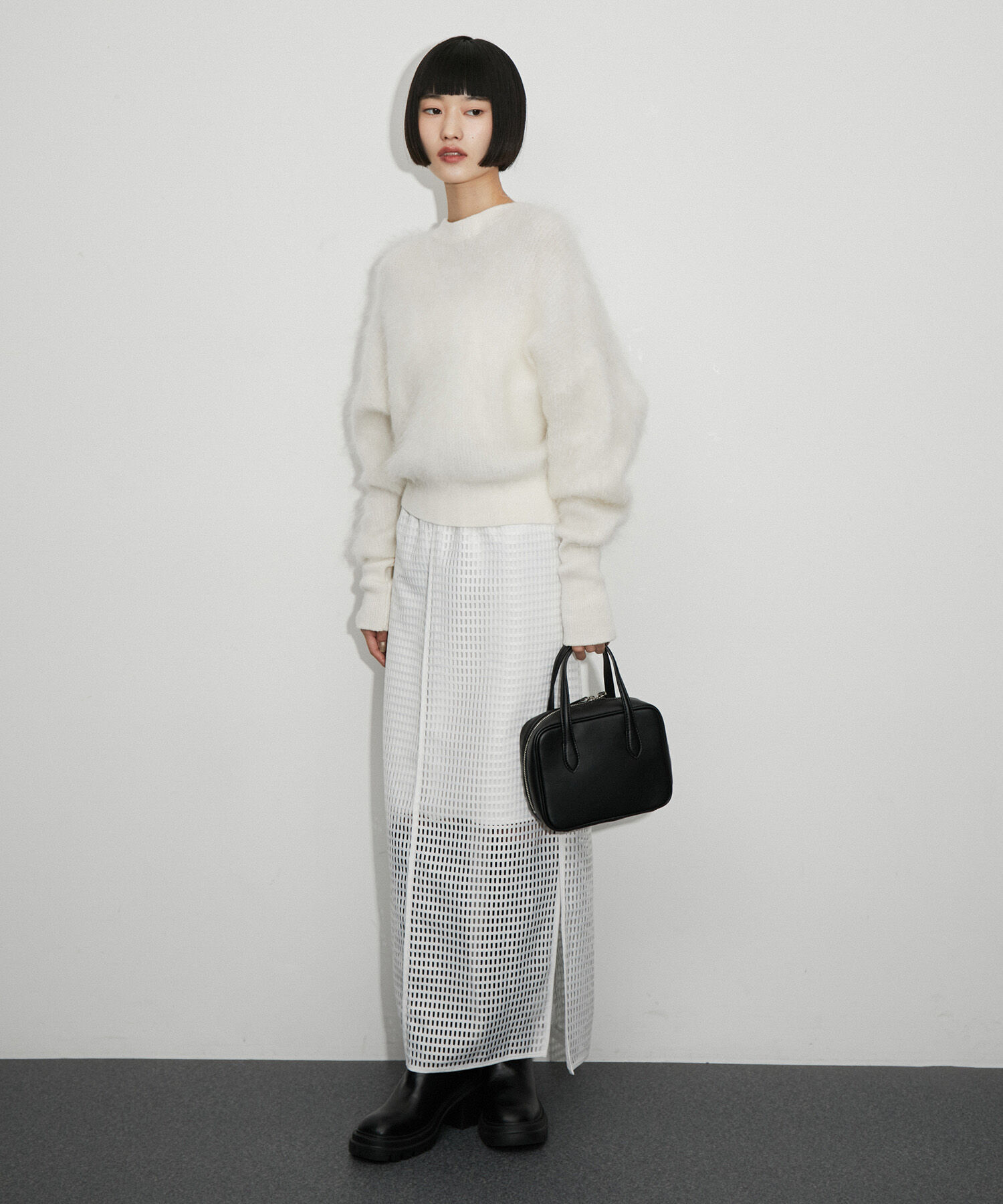 ADAM ET ROPE'「【セットアップ対応】メッシュレーススカート」|スカート|