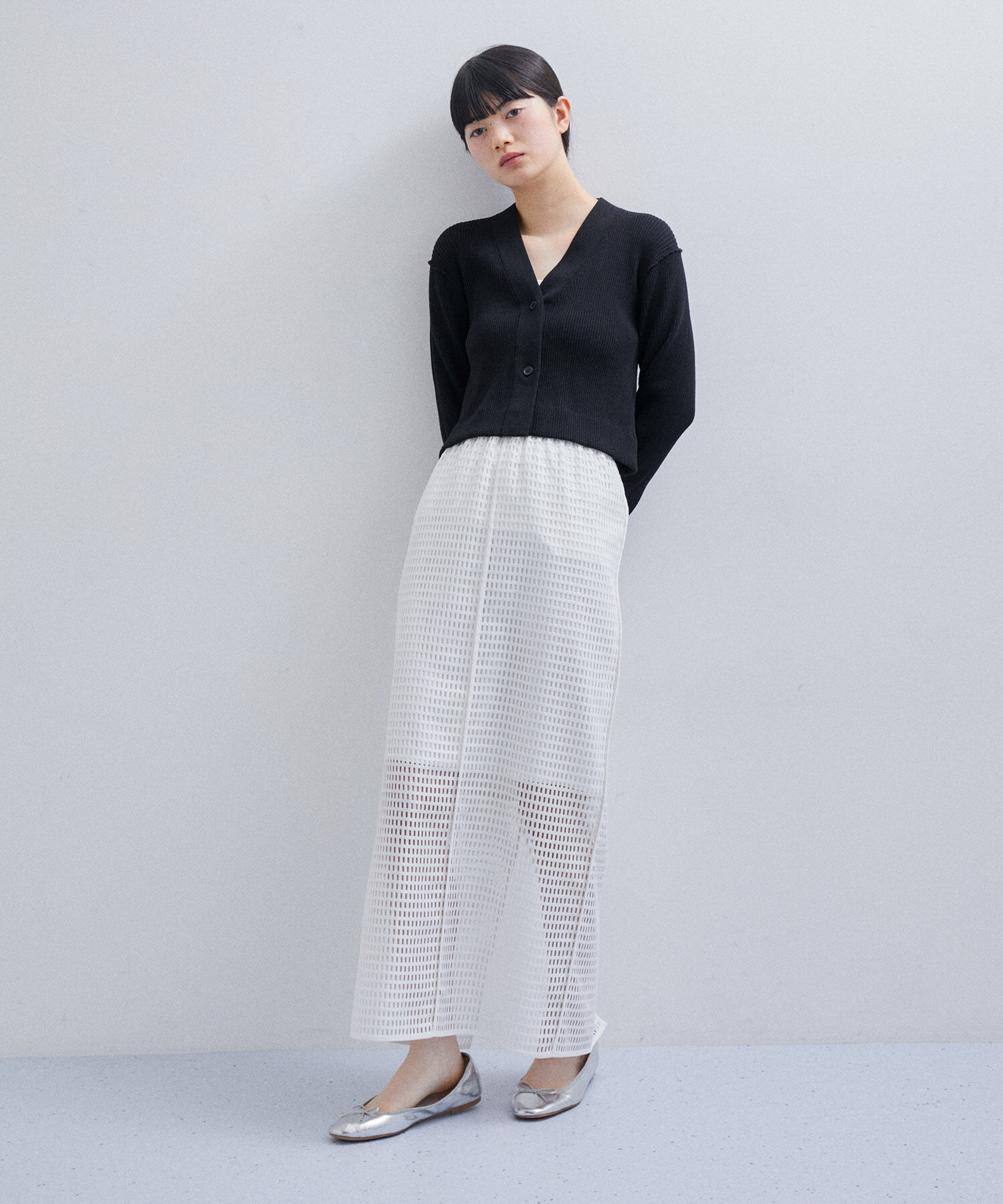 ADAM ET ROPE'「【セットアップ対応】メッシュレーススカート」|スカート|