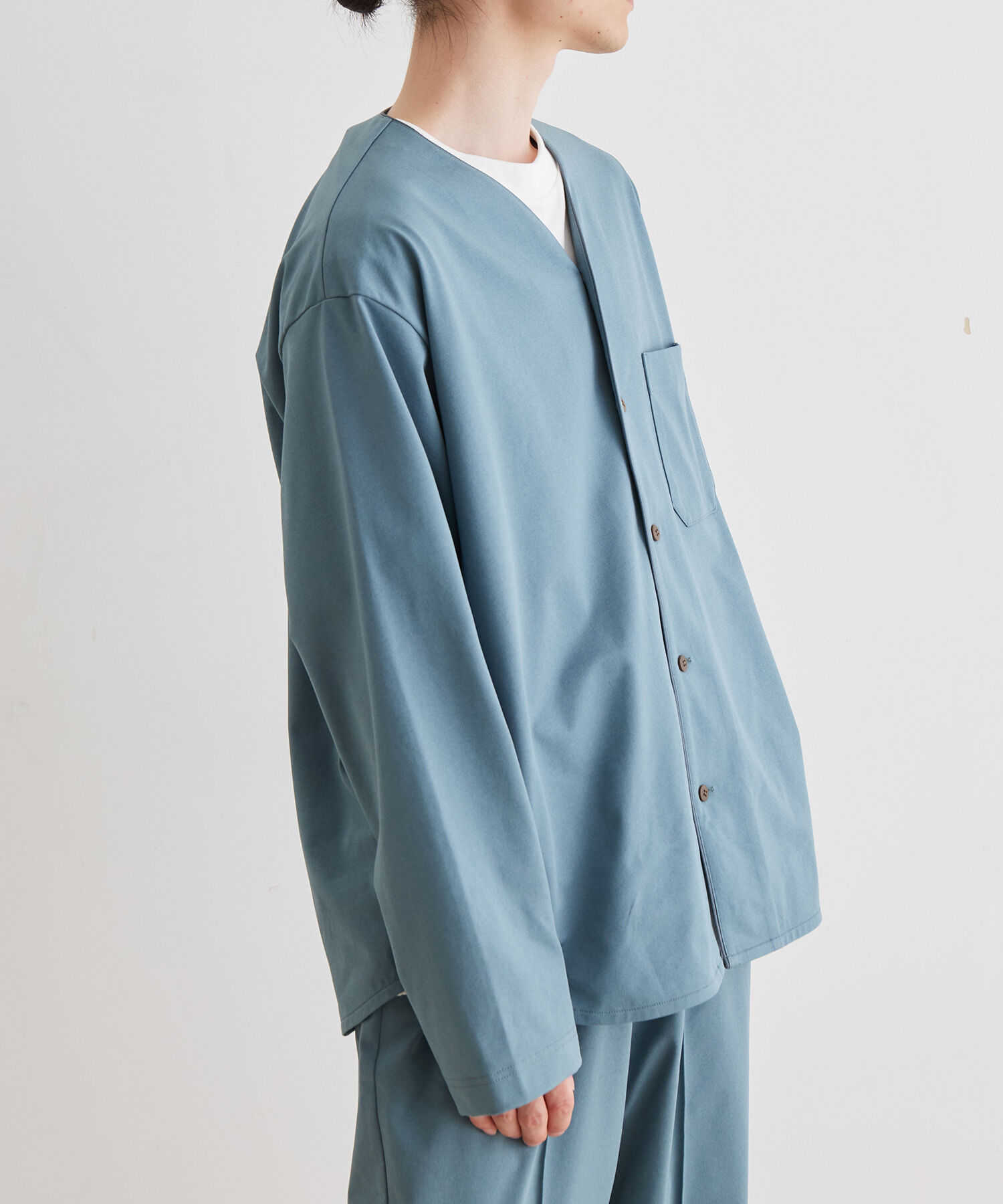 ADAM ET ROPE'「ボックスシルエット ジャージー カーディガン / 速乾 / 冷感 / イージーケア / ユニセックス」|カーディガン|