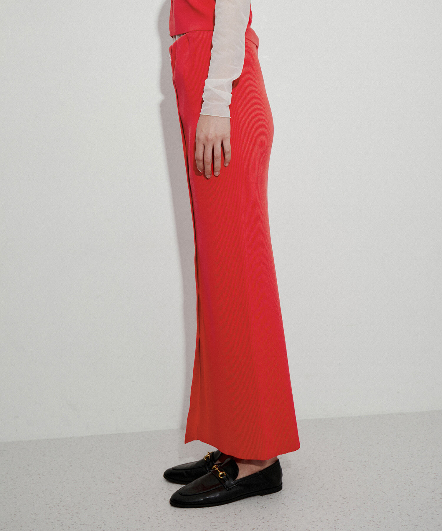 ADAM ET ROPE'「2WAYリブニットスカート」|スカート|