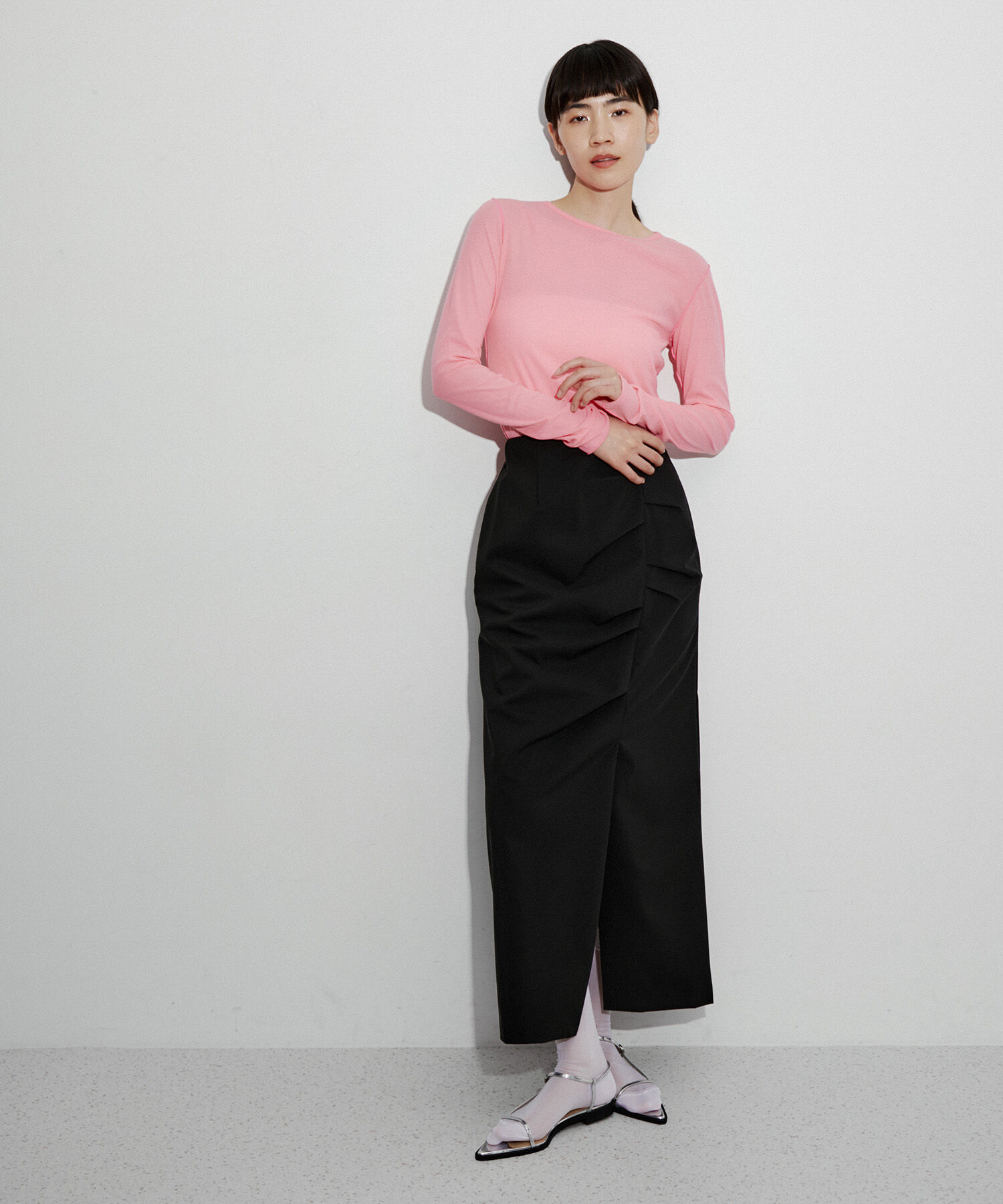 ADAM ET ROPE'「マルチWAYフリルタックスカート」|スカート|