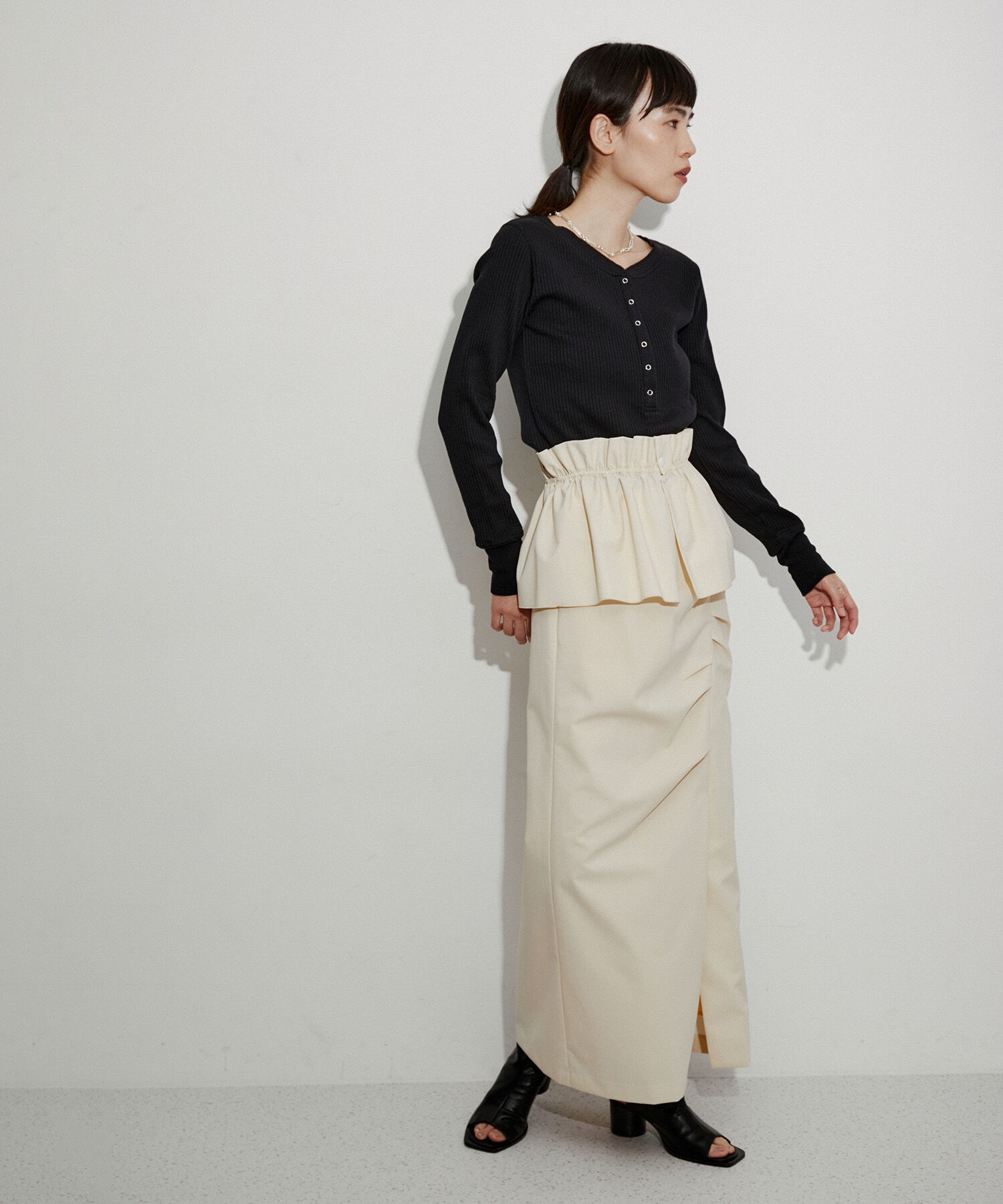 ADAM ET ROPE'「マルチWAYフリルタックスカート」|スカート|