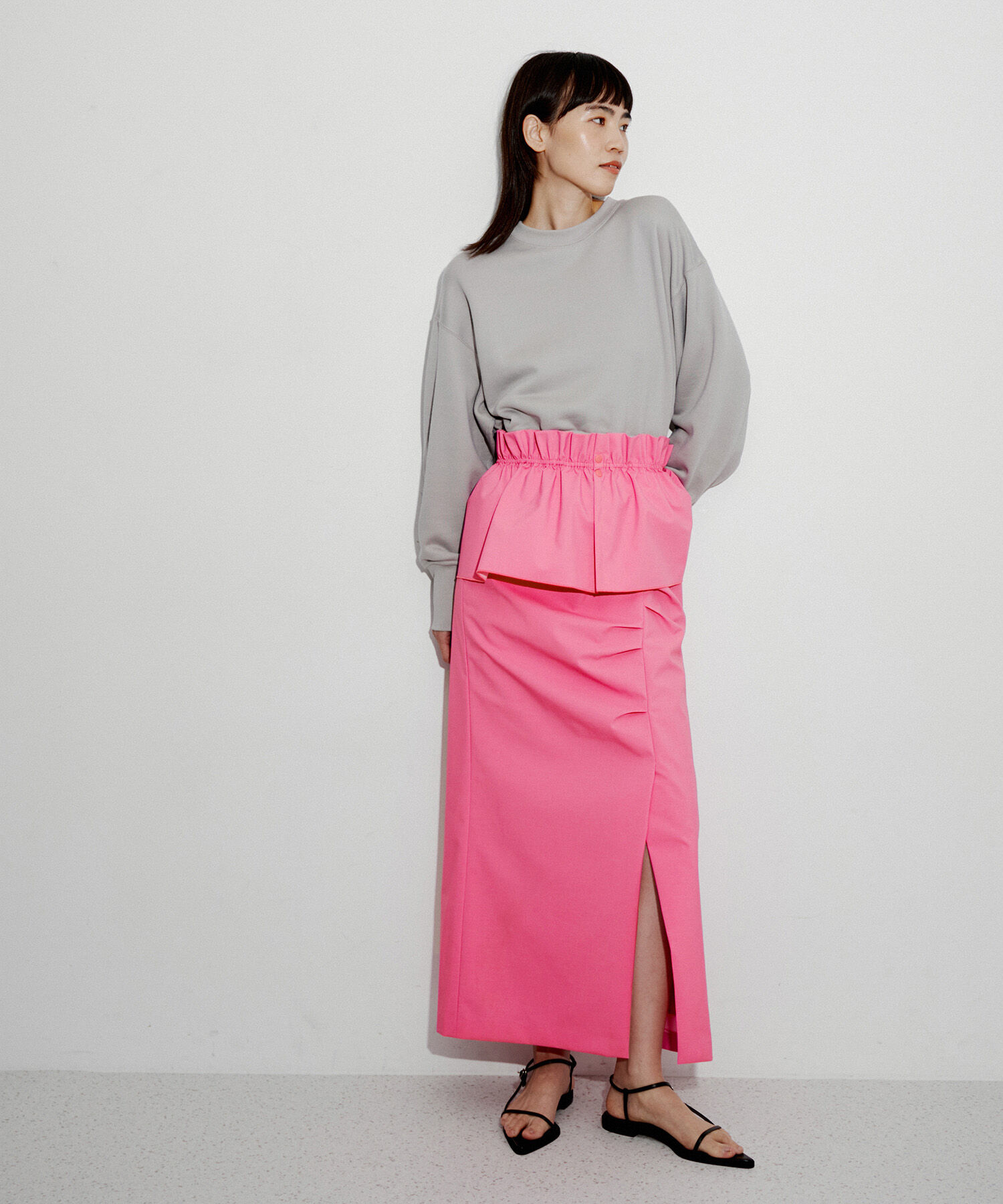 ADAM ET ROPE'「マルチWAYフリルタックスカート」|スカート|