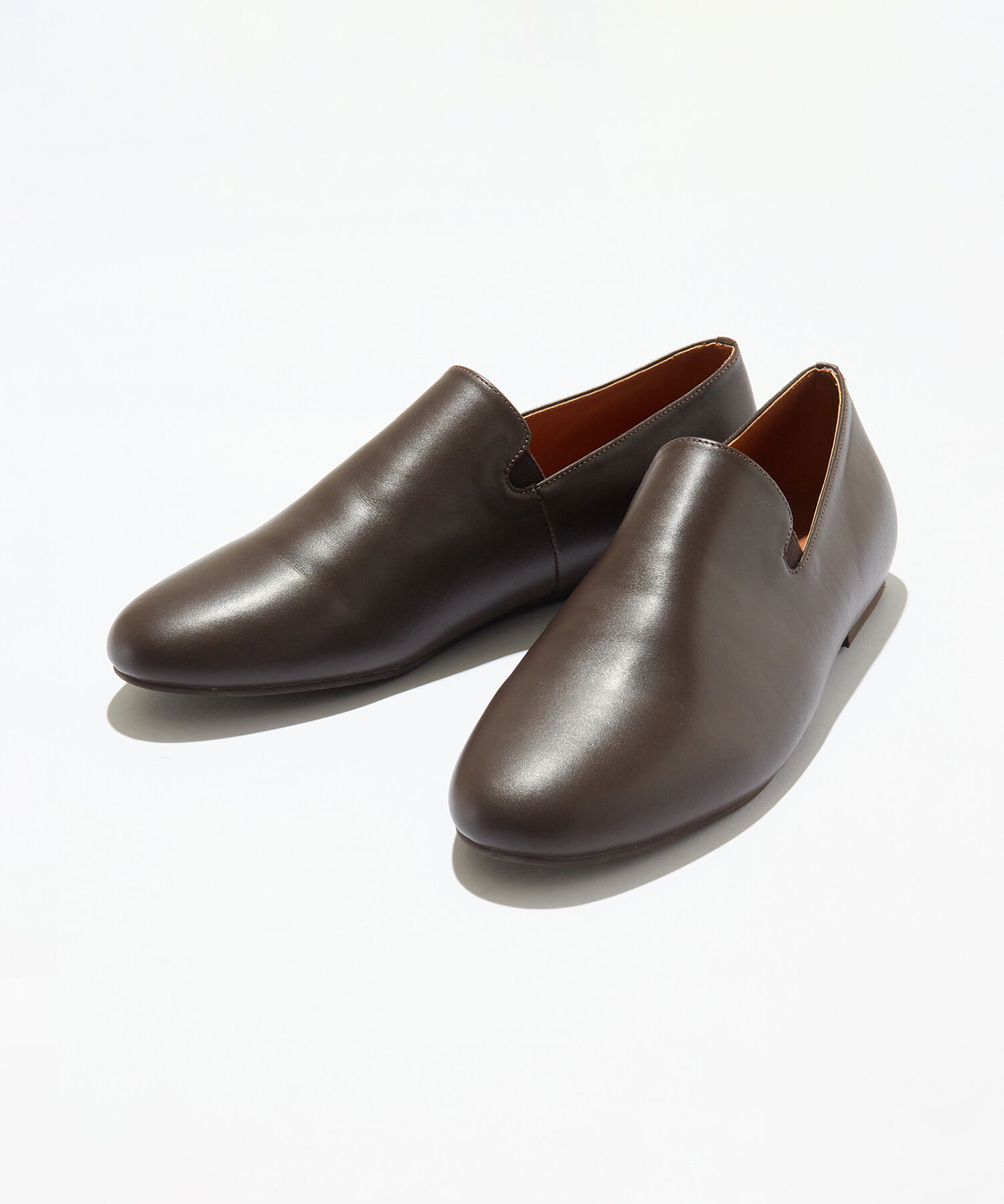 ADAM ET ROPE'「《定番》レザー スリッポン / オールシーズン対応」|スリッポン|ダークブラウン(20)