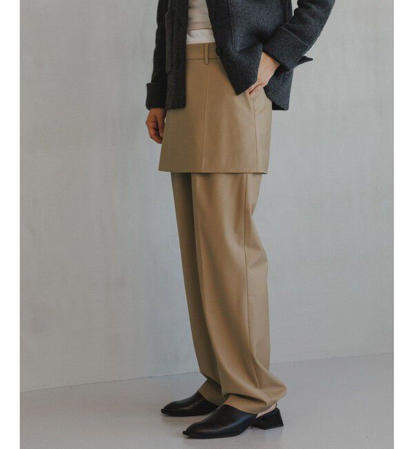 ADAM ET ROPE'「ミニスカートレイヤードスラックス」|スラックス|