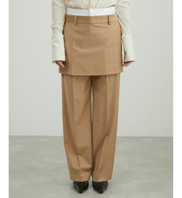 ADAM ET ROPE'「ミニスカートレイヤードスラックス」|スラックス|