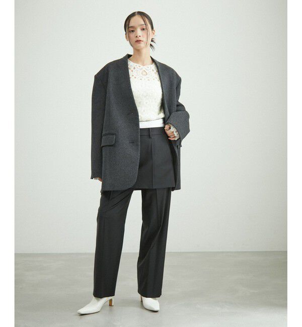 ADAM ET ROPE'「ミニスカートレイヤードスラックス」|スラックス|