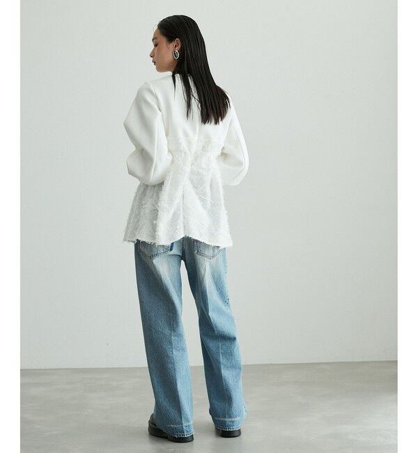 ADAM ET ROPE'「【追加】・【サステナブル】ジャカードビスチェコンビプルオーバー」|Tシャツ・カットソー|