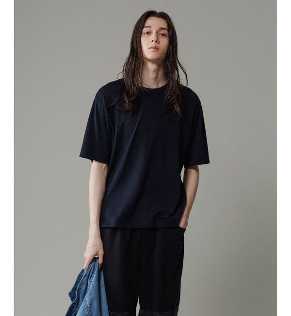 ADAM ET ROPE'「【NIKKE】ウール天竺 ハーフスリーブ ニットT」|Tシャツ・カットソー|