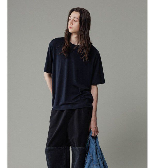 ADAM ET ROPE'「【NIKKE】ウール天竺 ハーフスリーブ ニットT」|Tシャツ・カットソー|