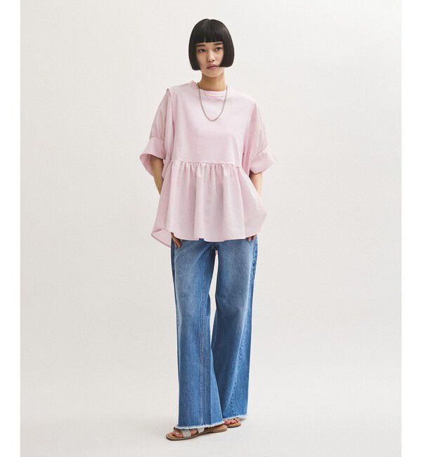 ADAM ET ROPE'「【新色追加】・【サステナブル】バウンスカフスプルオーバー」|Tシャツ・カットソー|