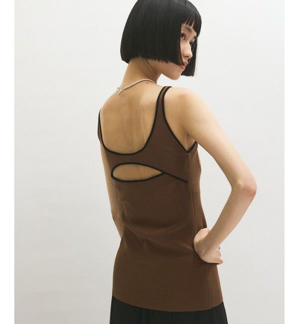 ADAM ET ROPE'「カラーブレードニットタンクトップ」|タンクトップ|