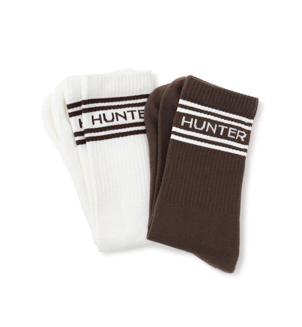 ADAM ET ROPE'「【HUNTER for ADAM ET ROPE'】別注 HUNTER BRANDED CREW 2PACK SOCKS」|ソックス|