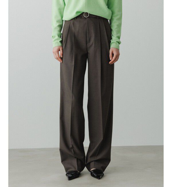 ADAM ET ROPE'「【EMOELLE】ベルテッドスラックス」|スラックス|グレーサブ(09)