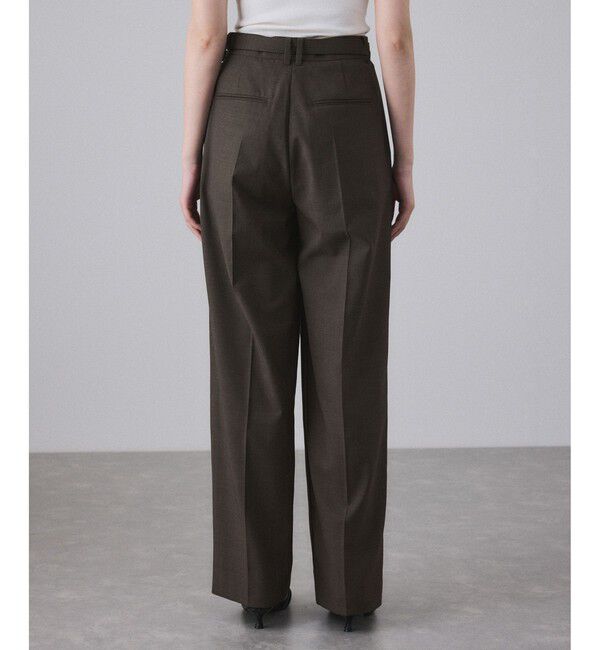 ADAM ET ROPE'「【EMOELLE】ベルテッドスラックス」|スラックス|