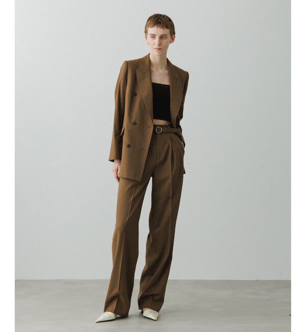 ADAM ET ROPE'「【EMOELLE】ベルテッドスラックス」|スラックス|