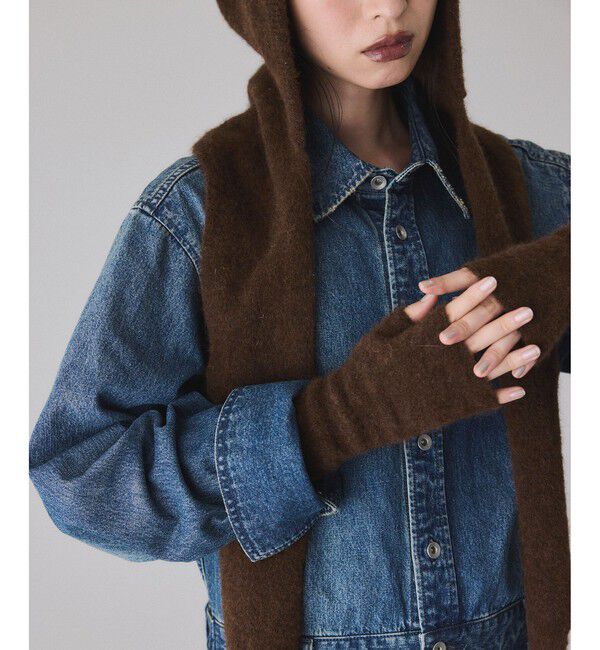 ADAM ET ROPE'「BASOLマフラーニットキャップ＆アームウォーマー」|マフラー|