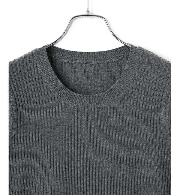 ADAM ET ROPE'「【WEB限定】・【サステナブル】ニュアンススリーブニットプルオーバー」|ニット・セーター|