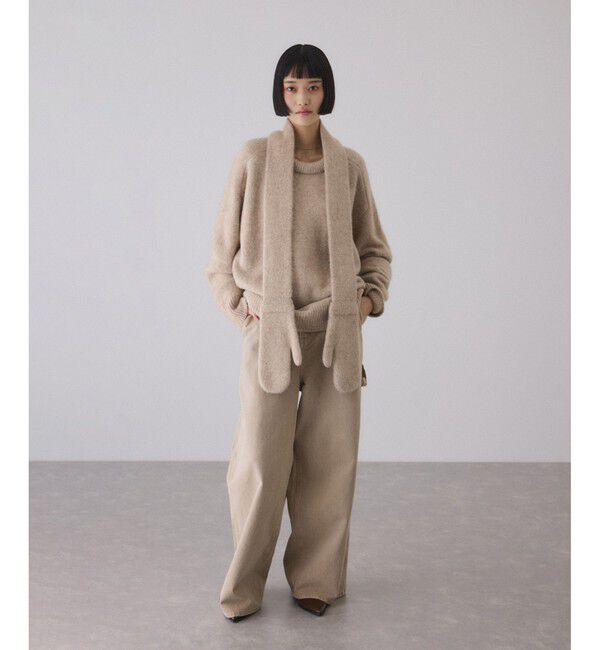 ADAM ET ROPE'「【サステナブル】YAKブレンドタートルニット＆グローブ」|ニット・セーター|