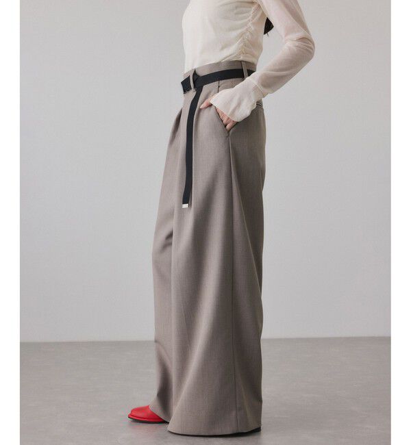 ADAM ET ROPE'「ガチャベルト付2タックスラックス」|スラックス|