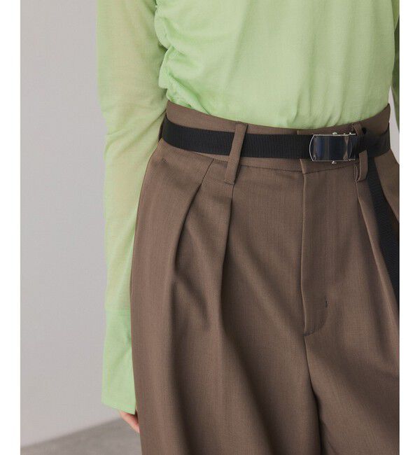 ADAM ET ROPE'「ガチャベルト付2タックスラックス」|スラックス|