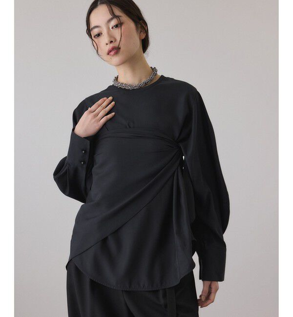 ADAM ET ROPE'「フィブリルロンTEEスカーフブラウス」|シャツ・ブラウス|