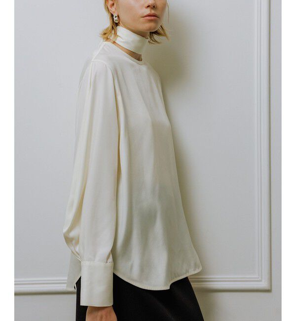 ADAM ET ROPE'「フィブリルロンTEEスカーフブラウス」|シャツ・ブラウス|オフホワイト(15)