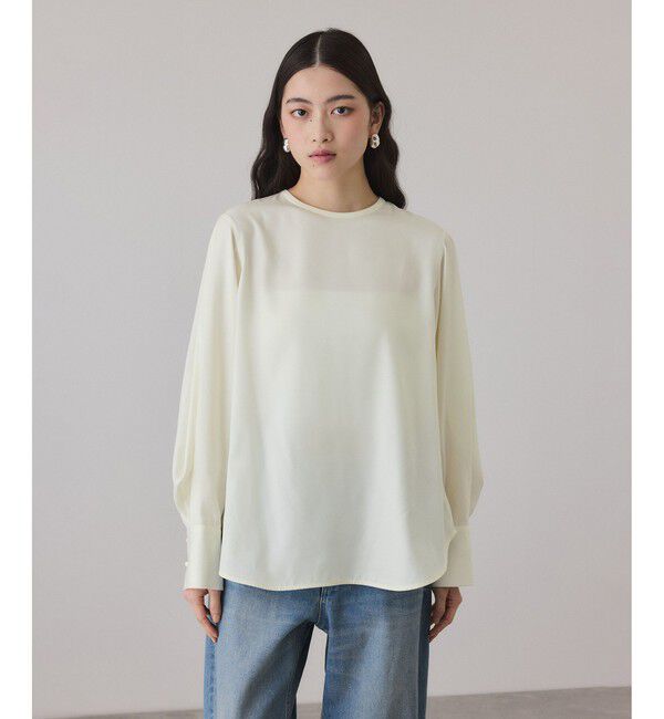 ADAM ET ROPE'「フィブリルロンTEEスカーフブラウス」|シャツ・ブラウス|