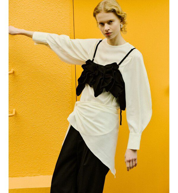 ADAM ET ROPE'「フィブリルロンTEEスカーフブラウス」|シャツ・ブラウス|