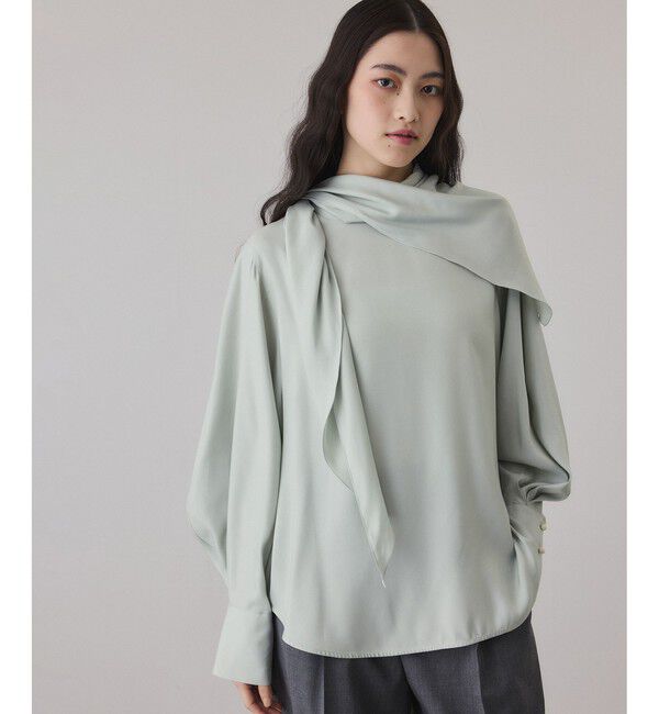 ADAM ET ROPE'「フィブリルロンTEEスカーフブラウス」|シャツ・ブラウス|