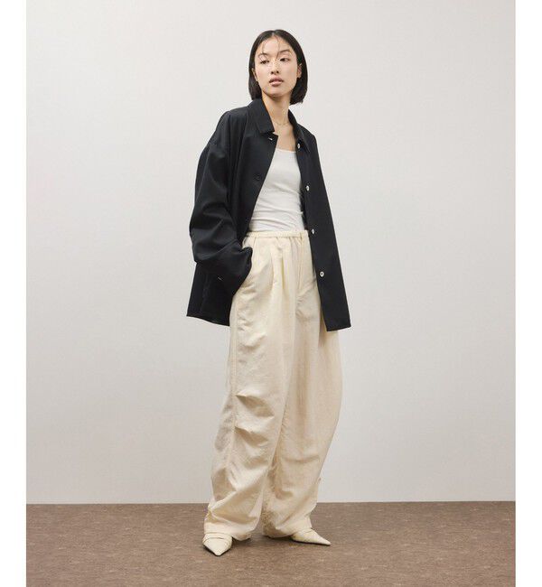 ADAM ET ROPE'「2WAYヘムパラシュートパンツ」|チノ|