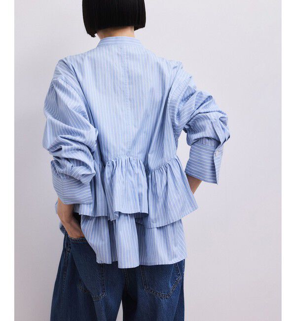 ADAM ET ROPE'「【WEB限定】フリルブラウス」|シャツ・ブラウス|