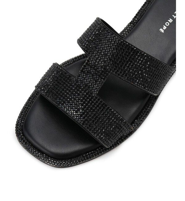 ADAM ET ROPE'「Iストラップラインストーンサンダル」|サンダル|