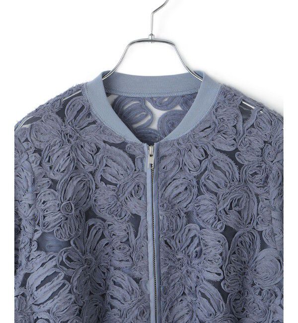 ADAM ET ROPE'「ラインアートレースブルゾン」|ブルゾン・スタジャン|