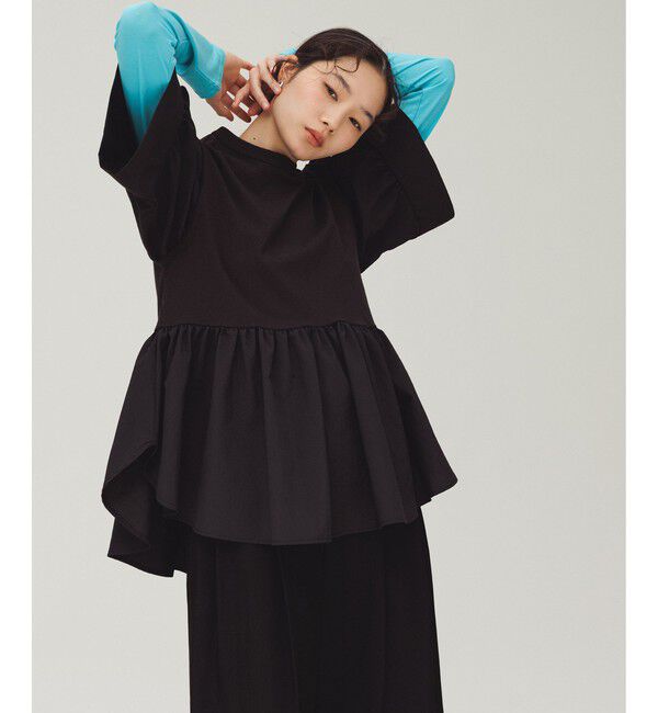 ADAM ET ROPE'「【サステナブル】バウンスカフスプルオーバー」|Tシャツ・カットソー|